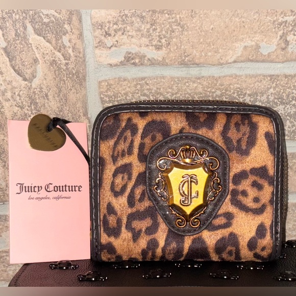 Juicy Couture Brown and Black Animal Print Wallet - Picture 1 of 2